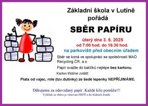 Sběr papíru.